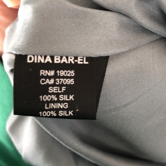 Dina Bar-El formal evening gown - silver/ pewter colour - size Medium - Picture 4 of 5